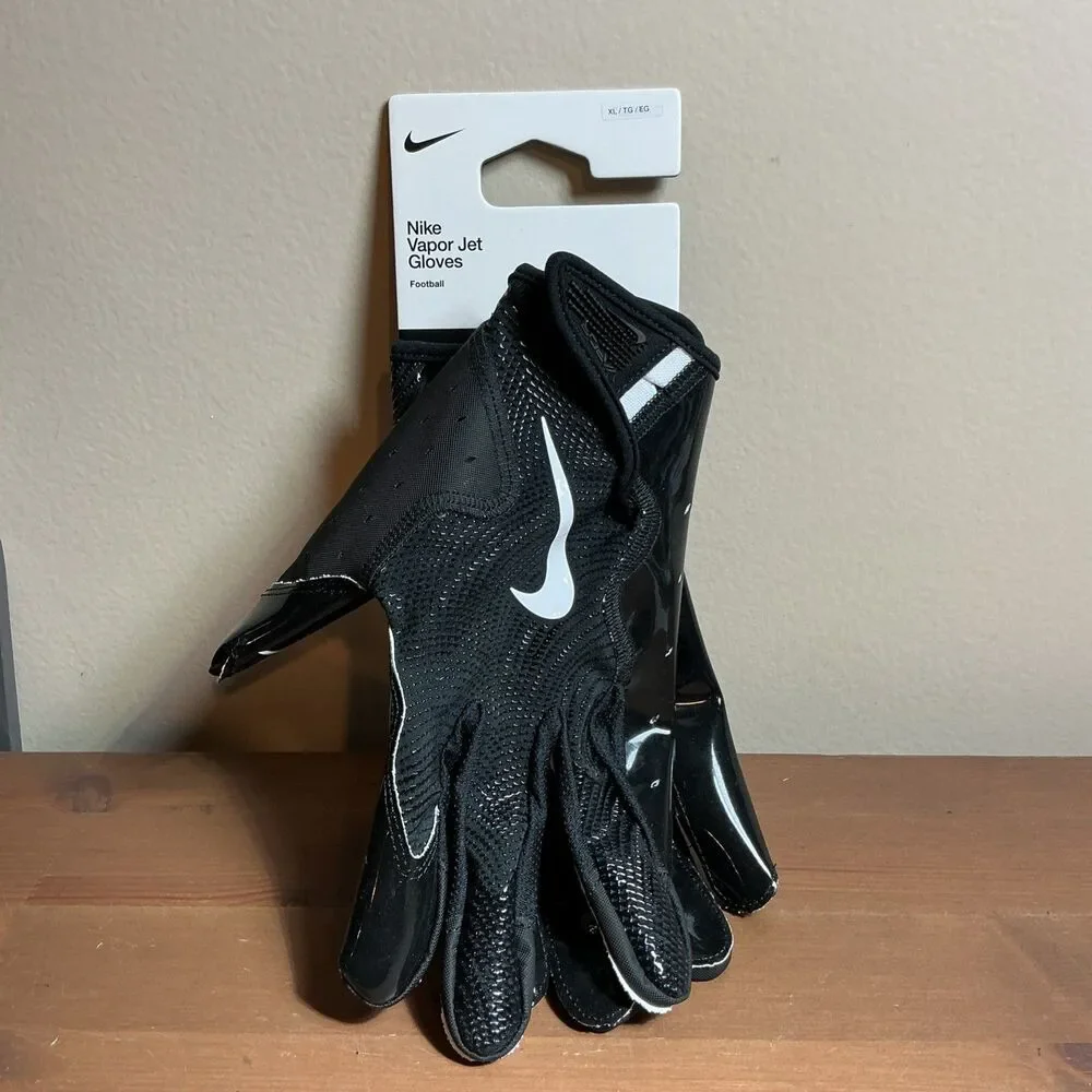 Nike Vapor Jet 8.0 Football Gloves Black White Adult XL NWT